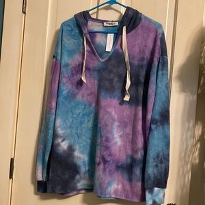 Tye dye hooded sweatshirt